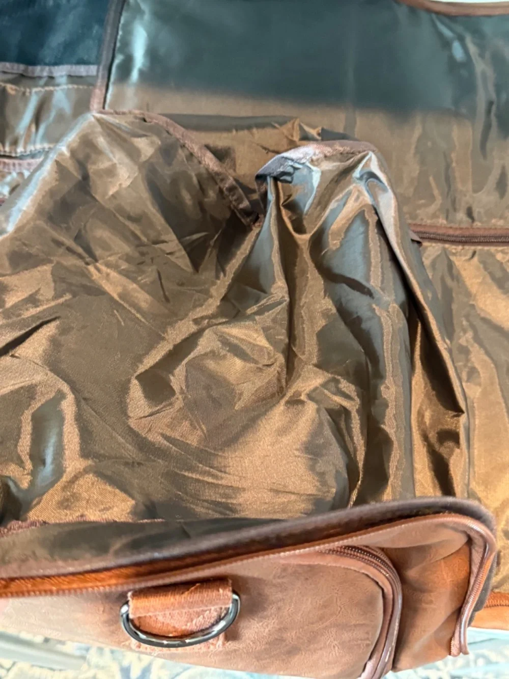 Travel Garment Carry On Duffle Bag by Seyfocnia NWT Brown Waterproof